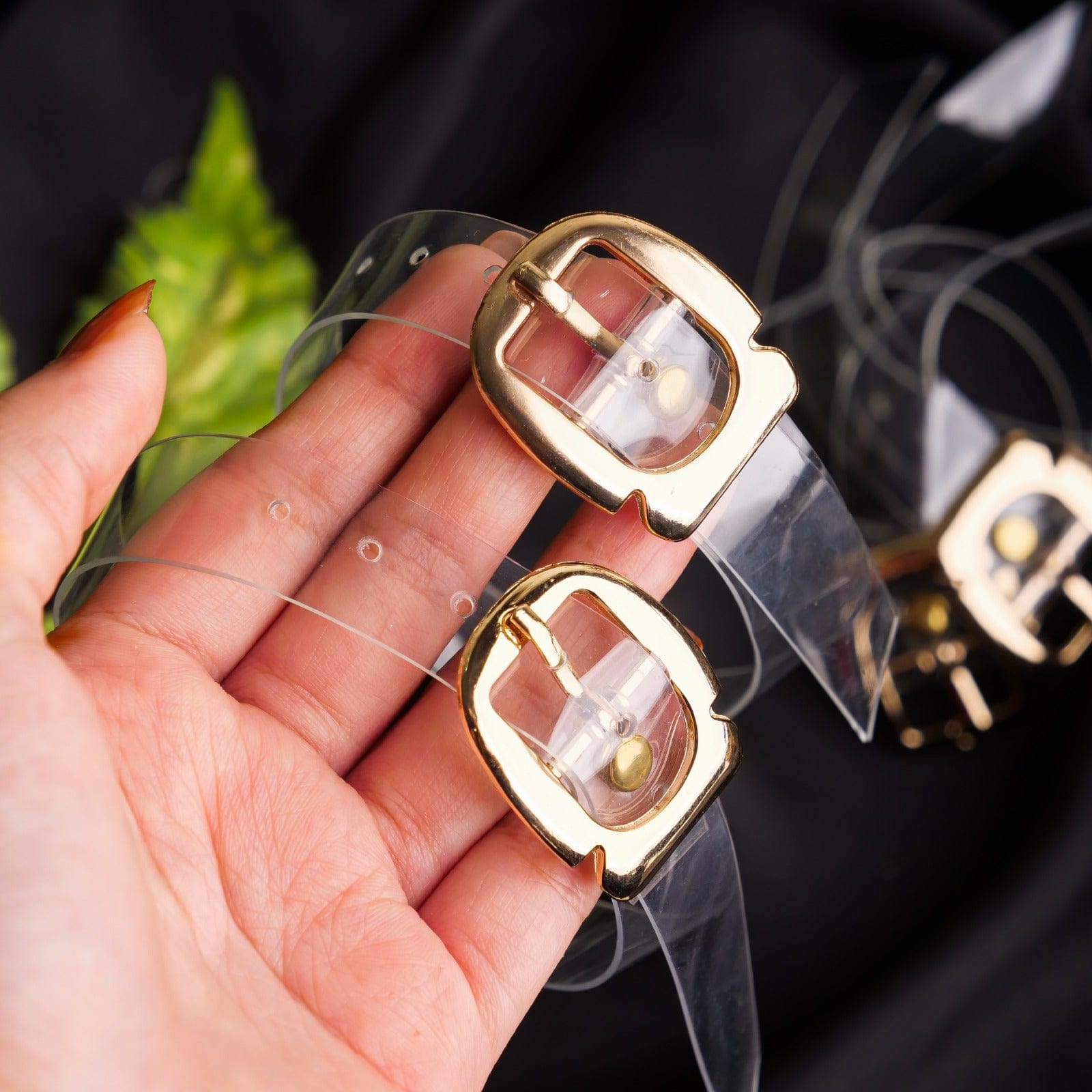 Pair Of Transparent Ankle Straps